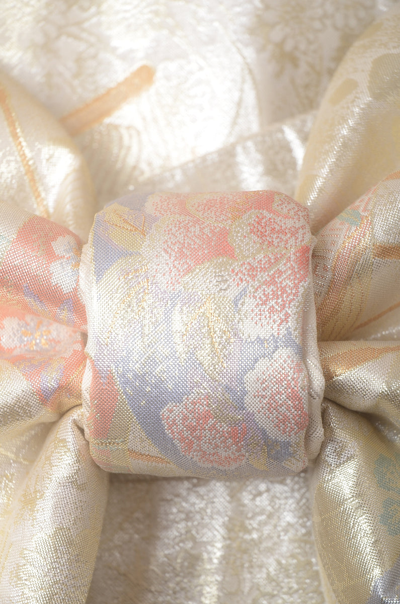 Traditional obi with Pre-tied bow – Kimono yukata market sakura