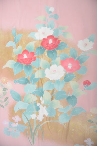 Japanese kimono. kimono for women. kimono female. houmongi kimono. tsukesage kimono.irotomesode.