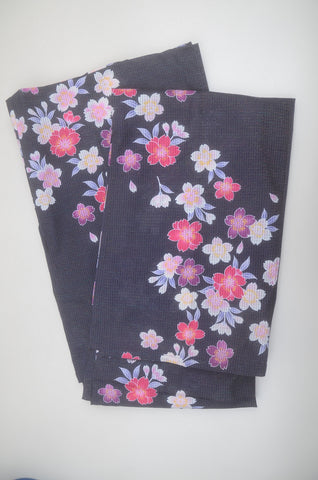 Girls yukata and  obi belt set / Warehouse sale WF #1-748 (11-12)