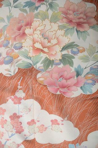 Long-sleeved kimono 6 items set / Furisode / FK#1-918
