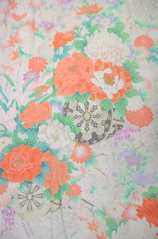 Furisode kimono. Long sleeved kimono. Japanese kimono. Japanese women obi belt. Tradiitonal obi. pre-tied obi. Obi age. Obi jime. kimono accessories.