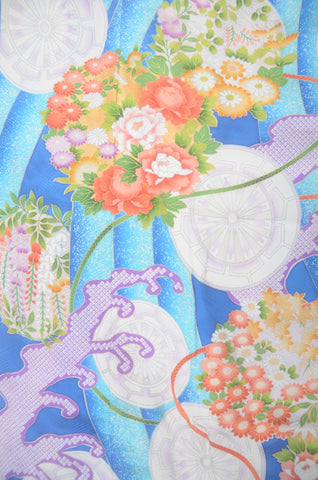 Furisode kimono. Long sleeved kimono. Japanese kimono. Japanese women obi belt. Tradiitonal obi. pre-tied obi. Obi age. Obi jime. kimono accessories.