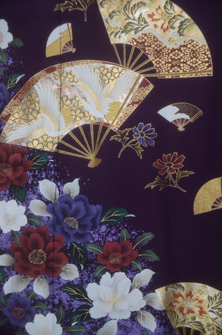 Furisode kimono. Long sleeved kimono. Japanese kimono. Japanese women obi belt. Tradiitonal obi. pre-tied obi. Obi age. Obi jime. kimono accessories.