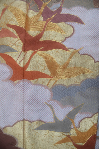 Furisode kimono. Long sleeved kimono. Japanese kimono. Japanese women obi belt. Tradiitonal obi. pre-tied obi. Obi age. Obi jime. kimono accessories.