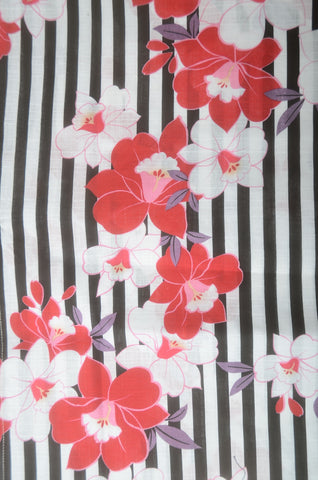 Yukata for indoor use / Flower :EM005-Stripe