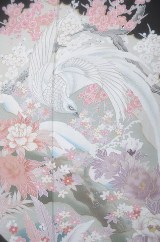 Japanese kimono. kimono for women. kimono female. black formal kimono. Japanese women obi belt. Tradiitonal obi. kimono belt. pre-tied obi. Obi age. Obi jime. kimono accessories.