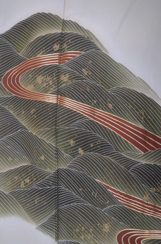 Japanese kimono. kimono for women. kimono female. houmongi kimono. tsukesage kimono.