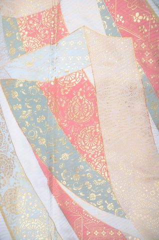 Furisode kimono. Long sleeved kimono. Japanese kimono. Japanese women obi belt. Tradiitonal obi. pre-tied obi. Obi age. Obi jime. kimono accessories.