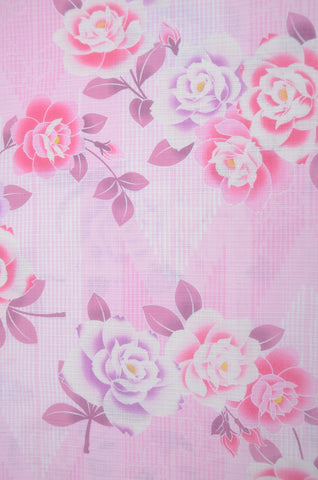 Girls yukata and  obi belt set / GY #82 (11-12)