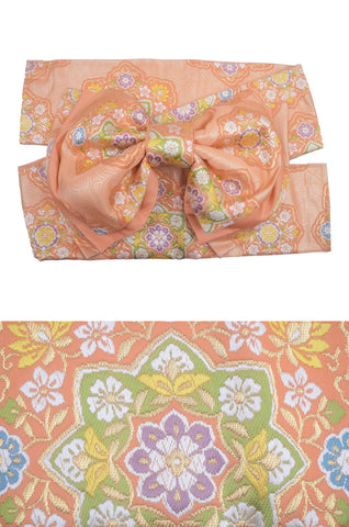 Obi belt. Japanese women obi belt. Tradiitonal obi. kimono belt. pre-tied obi.