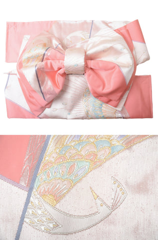Obi belt. Japanese women obi belt. Tradiitonal obi. kimono belt. pre-tied obi.