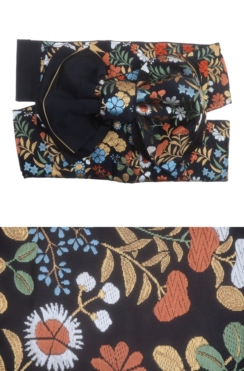Traditional obi with Pre-tied bow – Kimono yukata market sakura