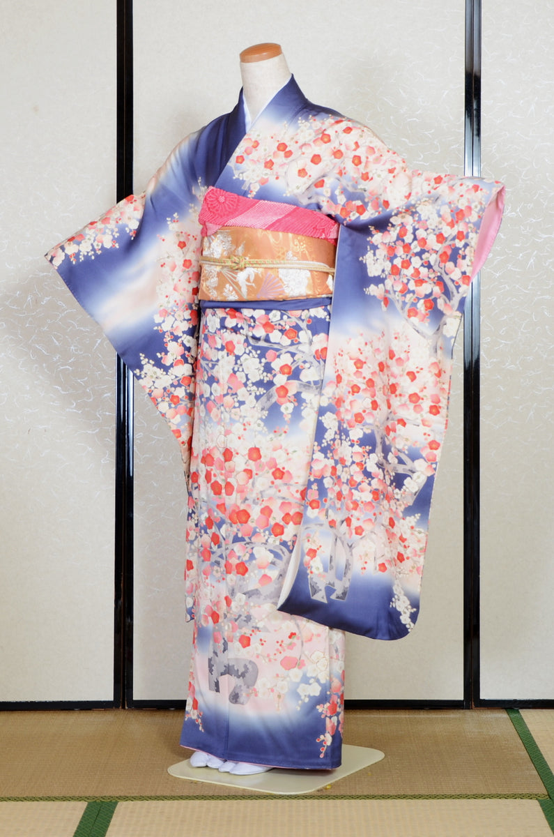 Long-sleeved kimono 6 items set / Furisode kimono – Kimono yukata