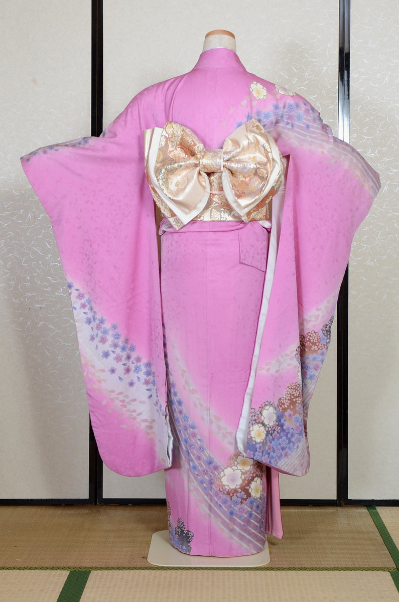 Long-sleeved kimono 6 items set / Furisode kimono – Kimono yukata