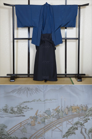 men kimono. Japanese kimono for men. montsuki hakama. kimono jacket hakama set. kimono and jacket and hakama.