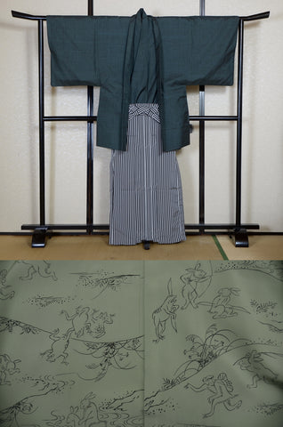 Men kimono. Japanese kimono for men. montsuki hakama. kimono jacket hakama set. kimono and jacket and hakama.
