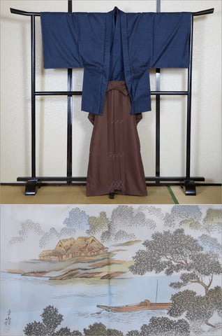 men kimono. Japanese kimono for men. montsuki hakama. kimono hakama set. kimono and hakama.