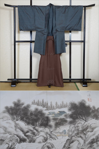 men kimono. Japanese kimono for men. montsuki hakama. kimono hakama set. kimono and hakama.