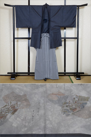 men kimono. Japanese kimono for men. montsuki hakama. kimono jacket hakama set. kimono and jacket and hakama.