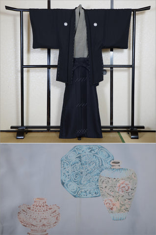 men kimono. Japanese kimono for men. montsuki hakama. kimono hakama set. kimono and hakama.