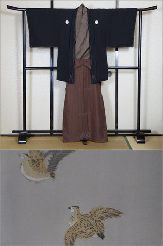 men kimono. Japanese kimono for men. montsuki hakama. kimono hakama set. kimono and hakama.