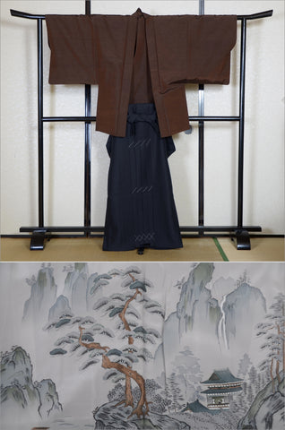 men kimono. Japanese kimono for men. montsuki hakama. kimono hakama set. kimono and hakama.