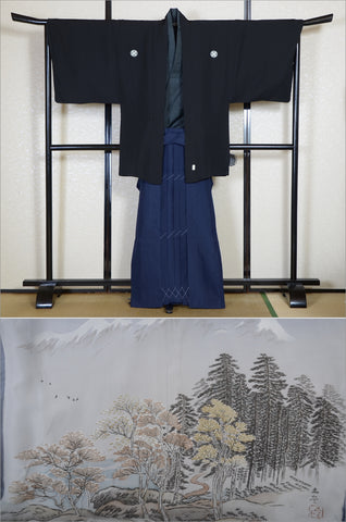 men kimono. Japanese kimono for men. montsuki hakama. kimono hakama set. kimono and hakama.