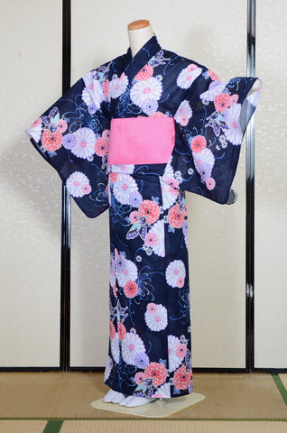 Japanese yukata kimono / H #533