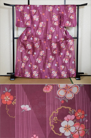 Japanese yukata kimono / H #539