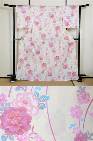 Japanese yukata kimono / H #554