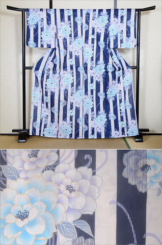 Japanese yukata kimono / H #536