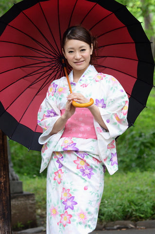 Japanese yukata kimono / D #059