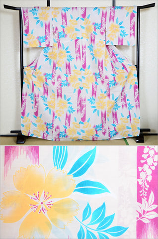 Japanese yukata kimono/ Plus size / P #301