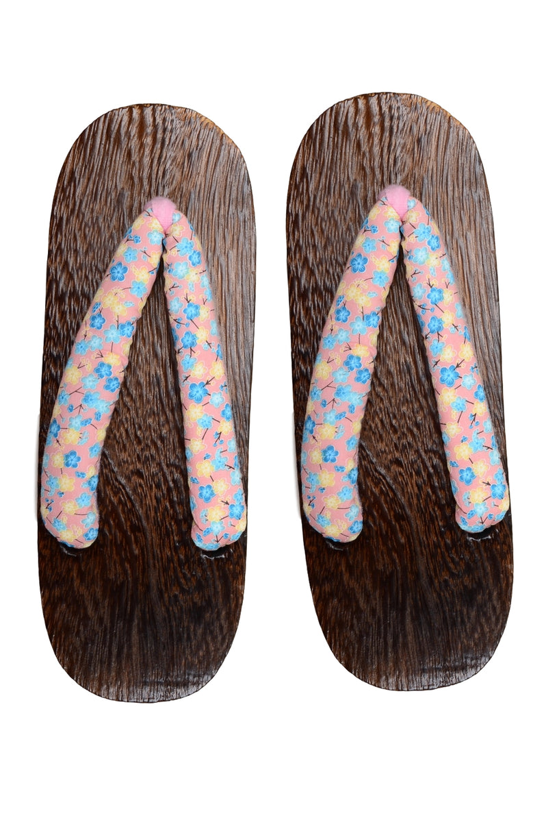 getaページ Mizutori Geta Unisex MONOGATARI Red & Blue Hemp Leaves (NT-11