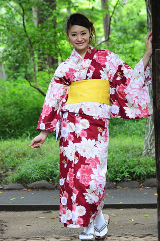 Japanese yukata kimono / D #066