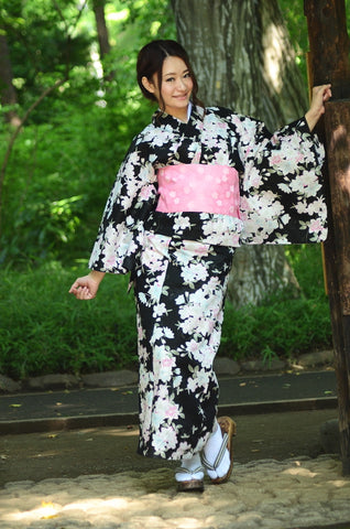 Japanese yukata kimono / D #080