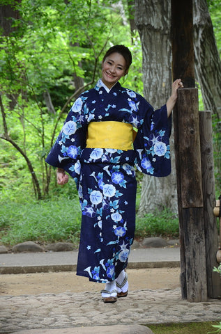 Japanese yukata kimono / D #122