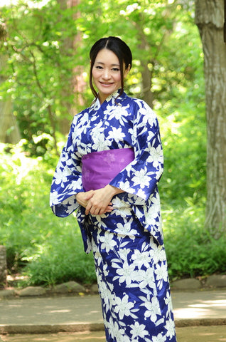 Japanese yukata kimono / D #090