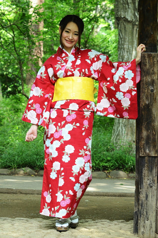 Japanese yukata kimono / D #094