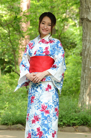 Japanese yukata kimono / D #098