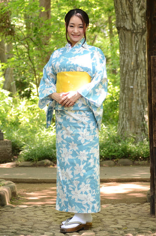 Japanese yukata kimono / D #101