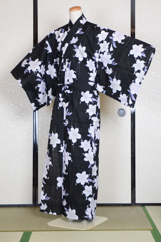 Yukata for indoor use / lily :YB1557-A Black