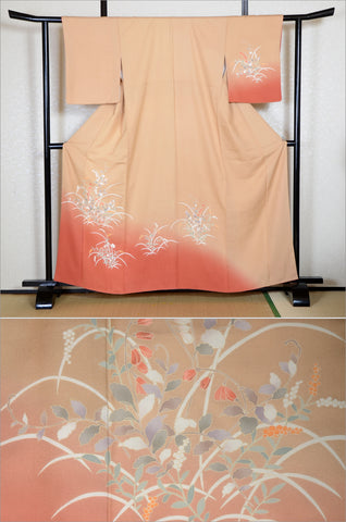 Japanese kimono. kimono for women. kimono female. houmongi kimono. tsukesage kimono.