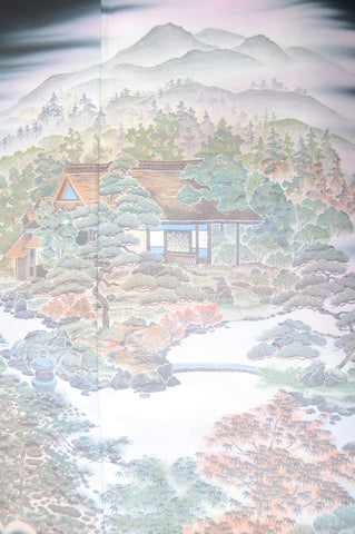 Japanese kimono. kimono for women. kimono female. black formal kimono. 