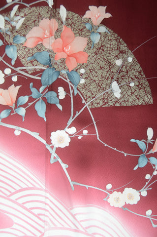 Japanese kimono. kimono for women. kimono female. houmongi kimono. tsukesage kimono.