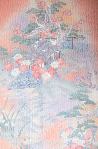 Japanese kimono. kimono for women. kimono female. houmongi kimono. tsukesage kimono.