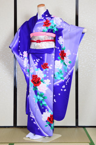 Long-sleeved kimono 6 items set / Furisode / FK#819