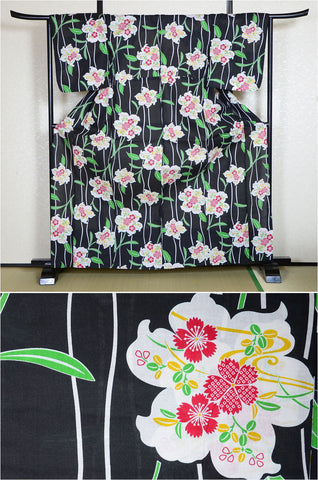 Japanese yukata kimono / H #363