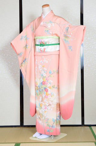 Long-sleeved kimono 6 items set / Furisode / FK#1-322