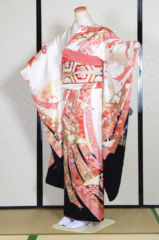 Long-sleeved kimono 6 items set / Furisode / FK#1184